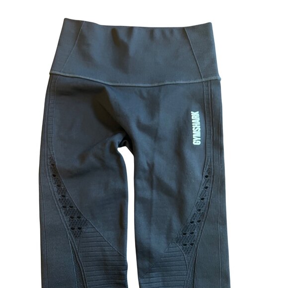 Gymshark Energy+ Seamless Black High-Waisted Stretchy Full-Length Leggings XS - Picture 8 of 12